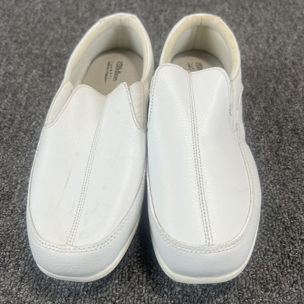 Cobbie Cuddlers Comfort Pro Nurse Loafers Womens 7W White Leather Slip On Shoes